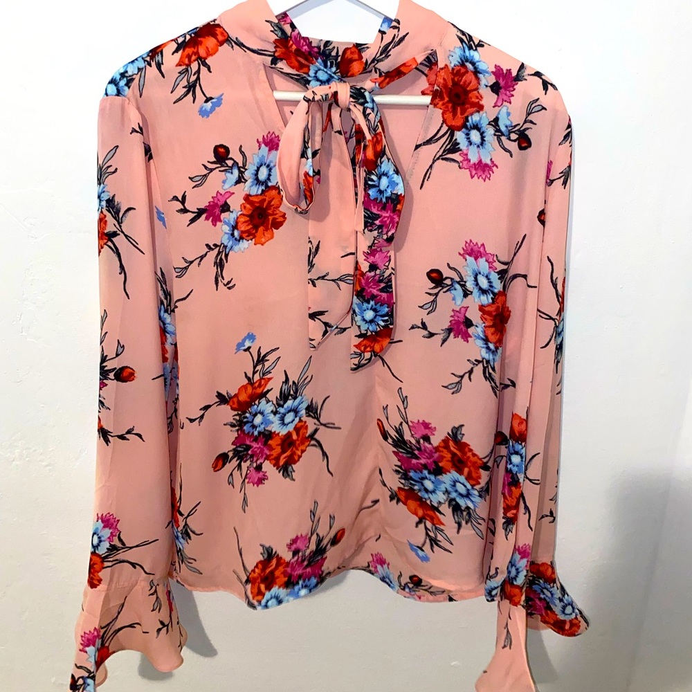 Shine star V-neck blouse